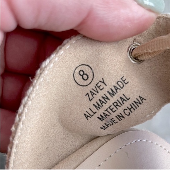 Catherine Malandrino Zavey woven platform espadrilles rhinestone size 8 neutral - Picture 7 of 9